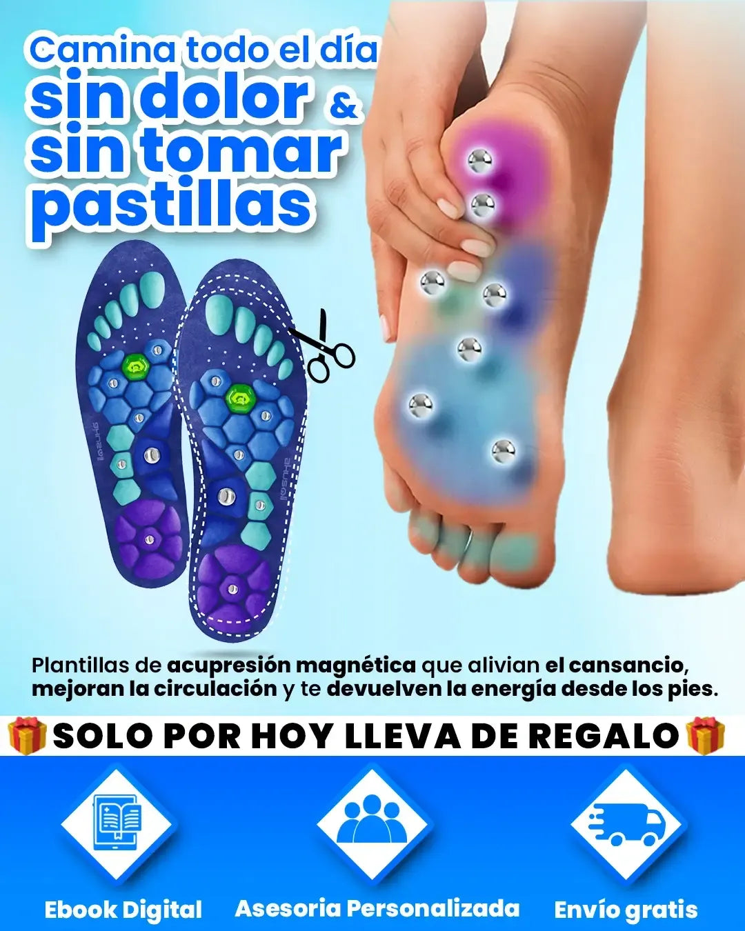 AcuFeet™ Plantillas Magnéticas de Alivio Instantáneo